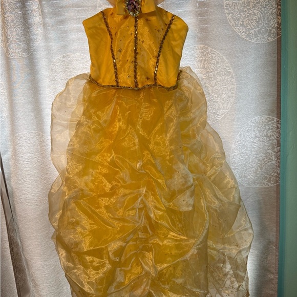 Disney Princess Belle Dress/Costume Size Small with matching Disney Doll - Picture 2 of 15